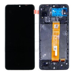 LCD Display SAMSUNG A127 GALAXY A12 2021 BLACK WITH FRAME [RMORE]