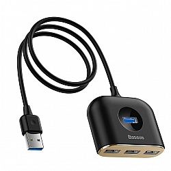ADAPTER HUB USB-A USB-C BASEUS SQUARE ROUND 4XUSB MICRO USB CAHUB-AY01 BLACK