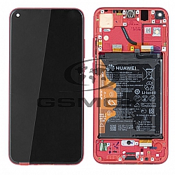 LCD Display HUAWEI HONOR VIEW 20 WITH FRAME AND BATTERY RED 02352JKR ORIGINAL SERVICE PACK