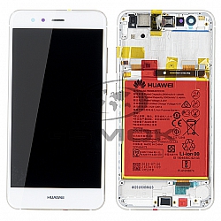 LCD Display HUAWEI P10 LITE WAS-LX1A WITH FRAME AND BATTERY WHITE 02351FSB ORIGINAL SERVICE PACK