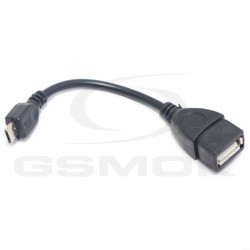 CABLE MICRO USB OTG BLACK 13CM