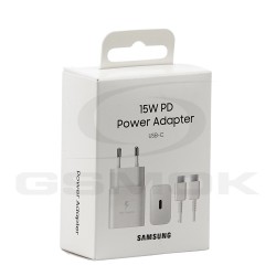 WALL CHARGER SAMSUNG EP-T1510XWEGEU 15W USB-C FAST CHARGE WHITE ORIGINAL BOX