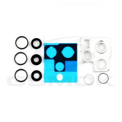 LENS OF CAMERA APPLE IPHONE 12 PRO MAX WHITE WITH FRAME AND STICKER