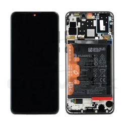 LCD Display HUAWEI P30 LITE MARIE-AL00A WITH FRAME AND BATTERY CAMERA VERSION 24MPIX BLACK 02352PJM ORIGINAL SERVICE PACK