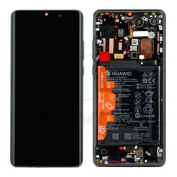 LCD Display HUAWEI P30 PRO WITH FRAME AND BATTERY BLACK 02353FUQ ORIGINAL REFURBISHED SERVICE PACK