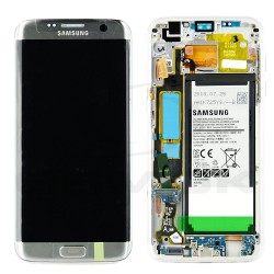 LCD Display SAMSUNG G935 GALAXY S7 EDGE SILVER WITH FRAME AND BATTERY GH82-13360A ORIGINAL SERVICE PACK