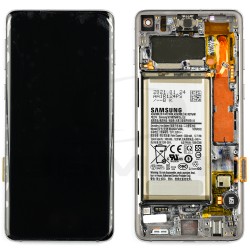 LCD Display SAMSUNG G973 GALAXY S10 PRISM BLACK WITH FRAME AND BATTERY GH82-18841A ORIGINAL SERVICE PACK