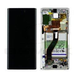 LCD Display SAMSUNG N970 GALAXY NOTE 10 WHITE WITH FRAME AND BATTERY GH82-20842B ORIGINAL SERVICE PACK