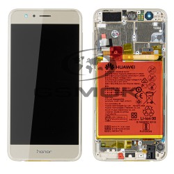 LCD Display HUAWEI HONOR 8 WITH FRAME AND BATTERY GOLD 02350USE 02350VBF ORIGINAL SERVICE PACK