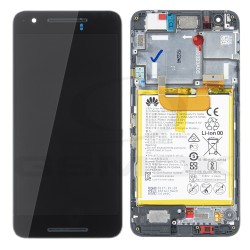 LCD Display HUAWEI NEXUS 6P NIN-A22 WITH FRAME AND BATTERY BLACK 02350MXK ORIGINAL SERVICE PACK