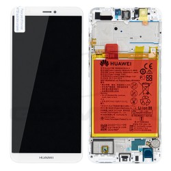 LCD Display HUAWEI P SMART FIG-LX1 FIG-LX2 FIG-LX3 FIG-LA1 WITH FRAME AND BATTERY WHITE 02351SVE 02351SVL ORIGINAL SERVICE PACK