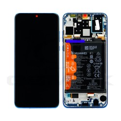 LCD Display HUAWEI P30 LITE NEW EDITION MAR-L21BX WITH FRAME AND BATTERY PEACOCK BLUE 02353FQE 02353DQS ORIGINAL SERVICE PACK