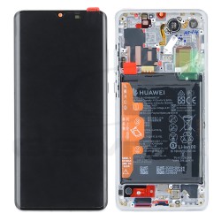 LCD Display HUAWEI P30 PRO WITH FRAME AND BATTERY SILVER 02353SBC 02355MUR ORIGINAL SERVICE PACK