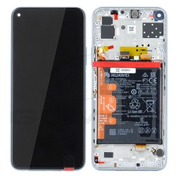 LCD Display HUAWEI P40 LITE 5G WITH FRAME AND BATTERY SILVER 02353SUQ ORIGINAL SERVICE PACK