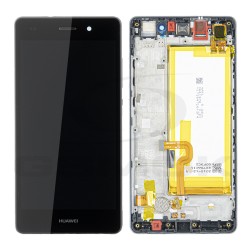 LCD Display HUAWEI P8 LITE WITH FRAME AND BATTERY BLACK 02350KCW ORIGINAL SERVICE PACK