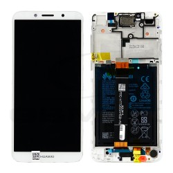 LCD Display HUAWEI Y5 2018 / HONOR 7S WITH FRAME AND BATTERY WHITE 02351XHT ORIGINAL SERVICE PACK