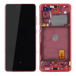 LCD Display SAMSUNG G781 GALAXY S20 FE 5G RED WITH FRAME  GH82-29056E GH82-24214E GH82-24215E GH82-31320E GH82-31321E ORIGINAL SERVICE PACK