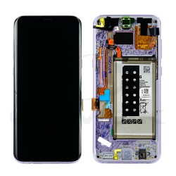 LCD Display SAMSUNG G955 GALAXY S8 PLUS PURPLE WITH FRAME AND BATTERY GH97-20470C+BTRY ORIGINAL SERVICE PACK