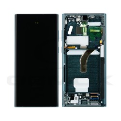 LCD Display SAMSUNG S908 GALAXY S22 ULTRA GREEN WITH FRAME GH82-27488D GH82-27489D ORIGINAL SERVICE PACK