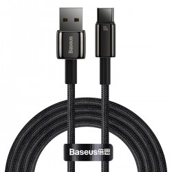 CABLE USB TO USB-C BASEUS TUNGSTEN GOLD 100W 480MB/S 2M BLACK