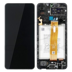 LCD Display SAMSUNG M127 GALAXY M12 BLACK WITH FRAME AND BATTERY GH82-25495A GH82-25494A ORIGINAL SERVICE PACK