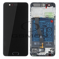 LCD Display HUAWEI P10 VTR-L09 VTR-L29 WITH FRAME AND BATTERY BLACK 02351DGP ORIGINAL SERVICE PACK