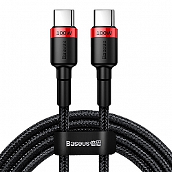 CABLE USB-C TO USB-C 5A 20V 100W 2M BASEUS CAFULE CATKLF-AL91 BLACK-RED