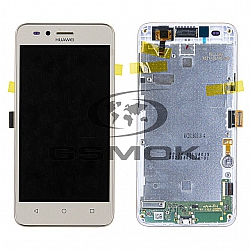 LCD Display HUAWEI Y3 II 4G LUA-L21 WITH FRAME GOLD 97070NBF ORIGINAL SERVICE PACK