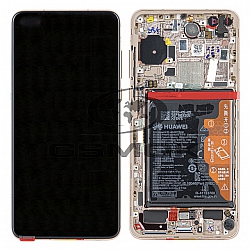 LCD Display HUAWEI P40 WITH FRAME AND BATTERY GOLD 02353MFV ORIGINAL SERVICE PACK