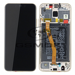 LCD Display HUAWEI MATE 20 LITE WITH FRAME AND BATTERY GOLD 02352DKN 02352GTV ORIGINAL SERVICE PACK