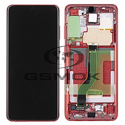 LCD Display SAMSUNG G985 G986 GALAXY S20 PLUS COSMIC RED WITH FRAME GH82-22134G GH82-22145G GH82-31442G ORIGINAL SERVICE PACK
