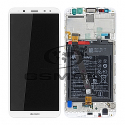 LCD Display HUAWEI MATE 10 LITE RNE-L21 WITH FRAME AND BATTERY WHITE / GOLD 02351QXU 02351QEY 02351QXT ORIGINAL SERVICE PACK