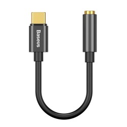 ADAPTER AUDIO USB-C TO MINIJACK 3.5MM BASEUS L54 CATL54-01 BLACK