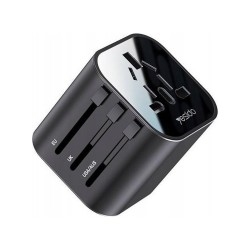 UNIVERSAL ADAPTER YESIDO MC09 UK EU US AU MAX 8A BLACK