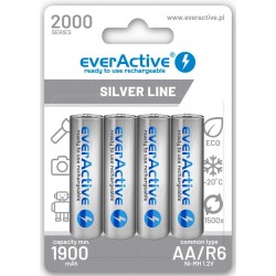 RECHARGEABLE BATTERIES EVERACTIVE SILVER LINE AA R6 4 PCS 1900MAH BLISTER