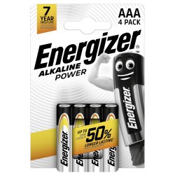 ALKALINE BATTERIES ENERGIZER AAA LR03 4 PCS BLISTER