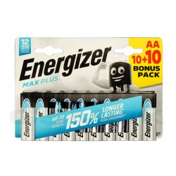 ALKALINE BATTERIES ENERGIZER MAX PLUS AA LR6 20 PCS BLISTER