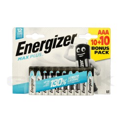 ALKALINE BATTERIES ENERGIZER MAX PLUS AAA LR03 20 PCS BLISTER