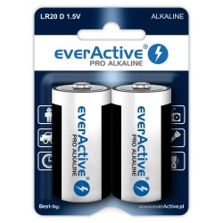 ALKALINE BATTERIES EVERACTIVE PRO LR20 MN1300 1.5V 2 SZT BLISTER