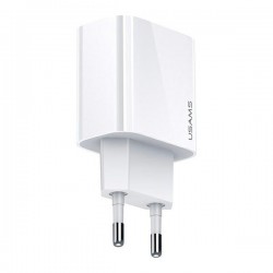 TRAVEL CHARGER USAMS 1XUSB-C 20W 5V 3A PD 3.0 FAST CHARGE T34 CC118TC01 US-CC118 WHITE