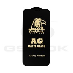 IPHONE 12 PRO MAX - TEMPERED GLASS 0.3MM 5D BLACK MATT