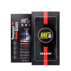 IPHONE 15 PLUS / 16 PLUS - TEMPERED GLASS 6D PRO VEASON GLASS BLACK