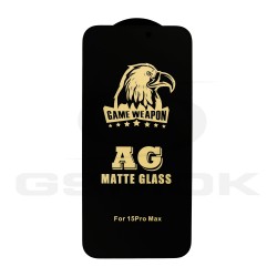 IPHONE 15 PRO MAX - TEMPERED GLASS 0.3MM 5D BLACK MATT