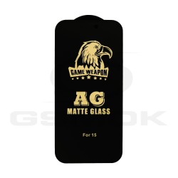 IPHONE 15 - TEMPERED GLASS 0.3MM 5D BLACK MATT