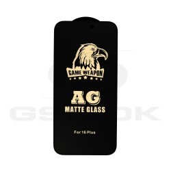 IPHONE 16 PLUS - TEMPERED GLASS 0.3MM 5D BLACK MATT