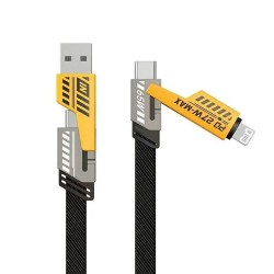 CABLE 4-IN-1 USB USB-C LIGHTNING 65W/27W AWEI CL-226 BLACK
