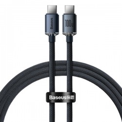 CABLE BASEUS CRYSTAL SHINE SERIES USB-C TO USB-C 100W 5A 1.2M CAJY000601 BLACK