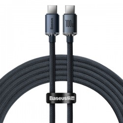 CABLE BASEUS CRYSTAL SHINE SERIES USB-C TO USB-C 100W 5A 2M CAJY000701 BLACK