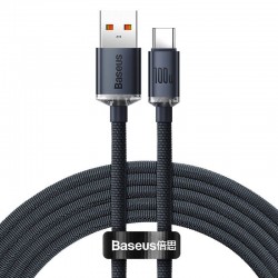 CABLE BASEUS CRYSTAL SHINE SERIES USB DO USB-C 100W 2M BLACK CAJY000501