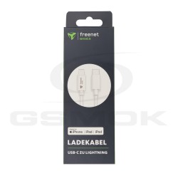 CABLE FREENET BASICS LIGHTNING MFI USB-C 1.5 WHITE